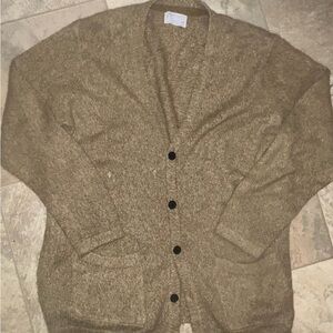 Your neighbors brown cardigan knit sweater medium